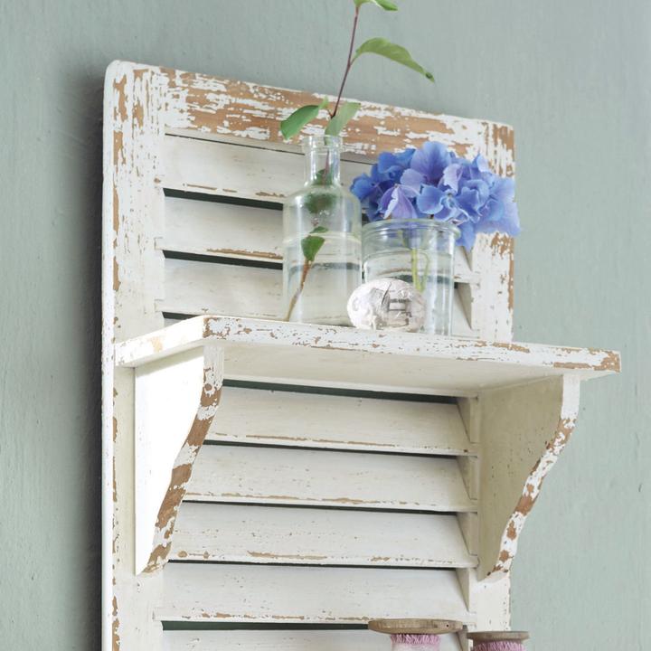 Produktbild Loberon Wand-Regal Morclerey antikweiss (30 x 15 x 81 cm)