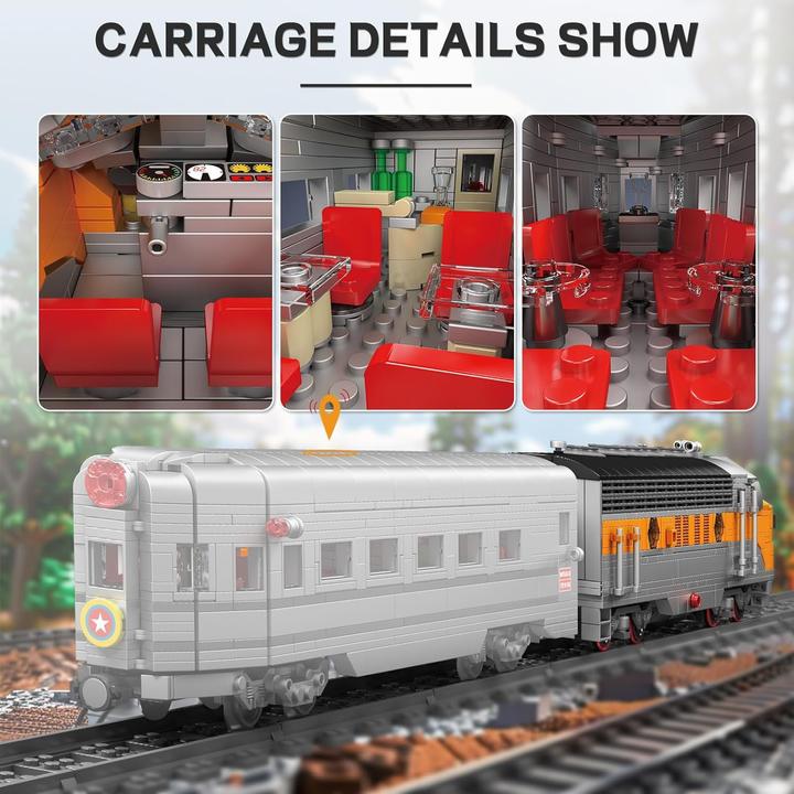 Actual product image Mould King USA EMD F7 WP diesel locomotive