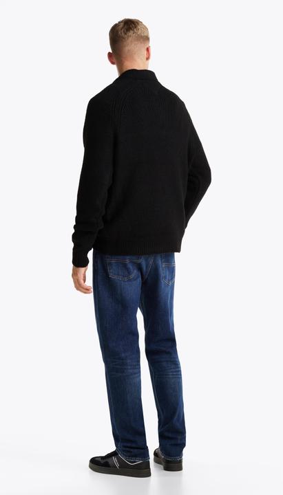 Produktbild Tommy Hilfiger Tommy Jeans Regular Trui met 1/4 zip Heren - Zwart - Maat L (L)
