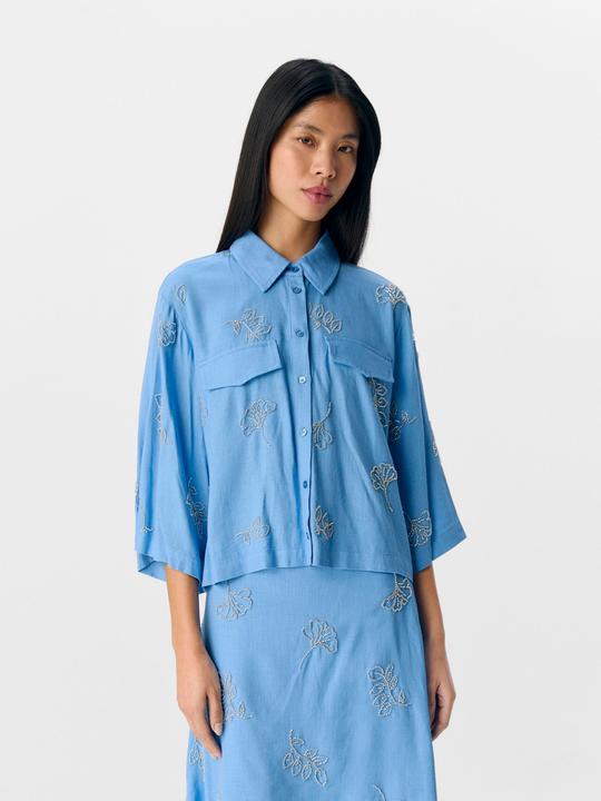 Image du produit Object Stickerei Crop-Bluse (36)