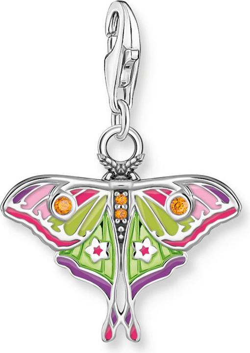 Produktbild Thomas Sabo Charm-Anhänger bunter Nachtfalter Silber (Emaille, Silber 925)