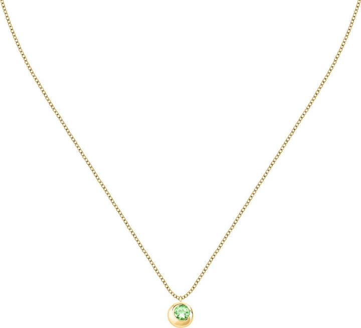 Morellato - Charming Gold Plated Necklace with Semipreziose Peridot SAXN05 (Silber 925)