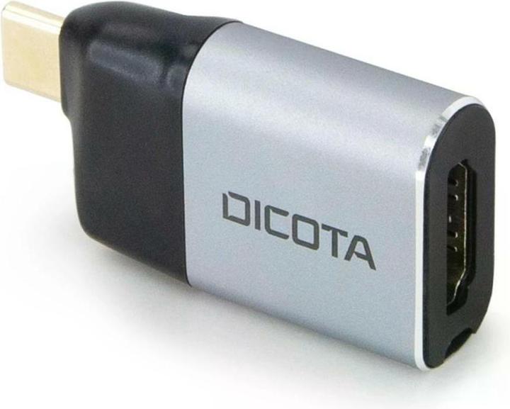 Produktbild Dicota USB-C to HDMI Mini Adapter with PD (4k/100W) silver (USB Typ-C, HDMI, 4.08 cm)