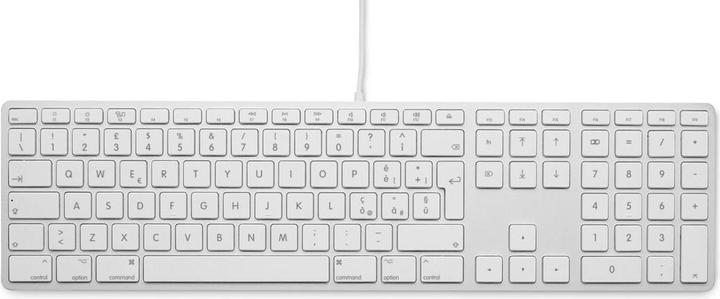 LMP USB Keyboard 110 keys wired USB keyboard with 2x USB and aluminum upper cover - Italian (DE, Cable)
