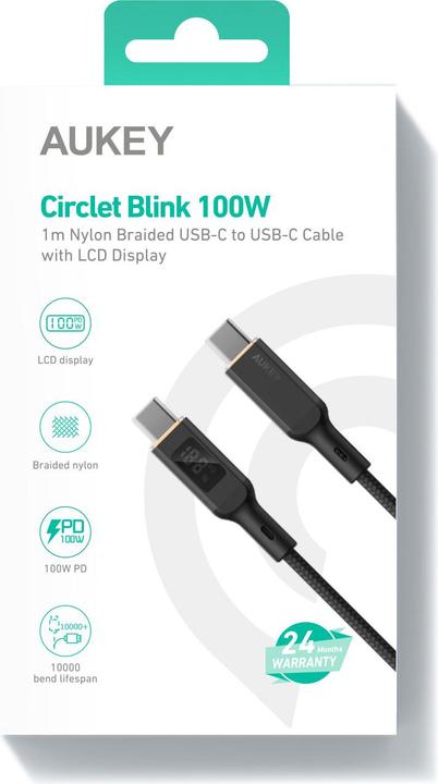 Produktbild Aukey USB-C – USB-C Display (1 m, USB 2.0)