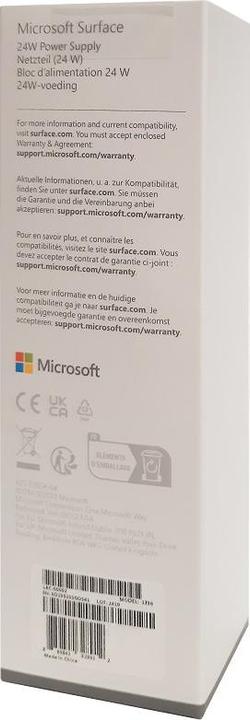 Nährwerte und Zutaten Microsoft Surface 24W Netzteil for business (CH, DE, AT, FR, BEL, NLD, Eng. Intl.) (24 W)
