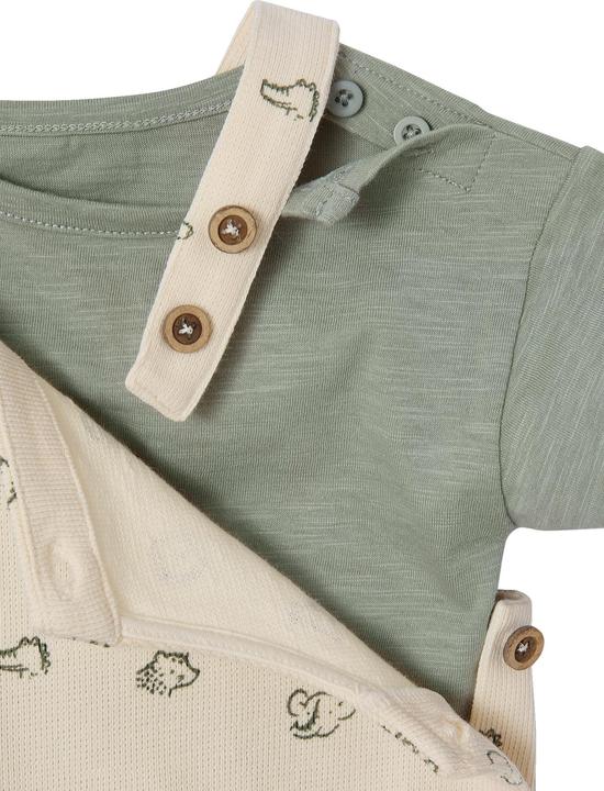 Produktbild Vertbaudet Baby Geschenk-Set: T-Shirt, Latzshorts & Schmusetuch (92)