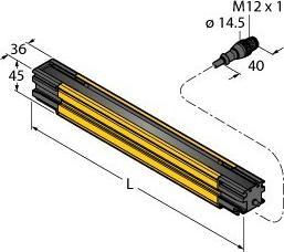 Actual product image Turck Personal protection Safety light curtain Cascadable transmitter