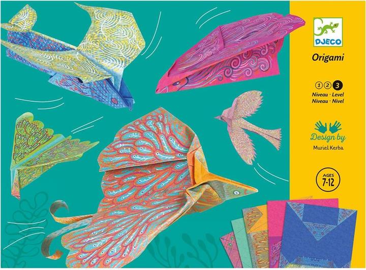 Actual product image Djeco Origami birds coloured