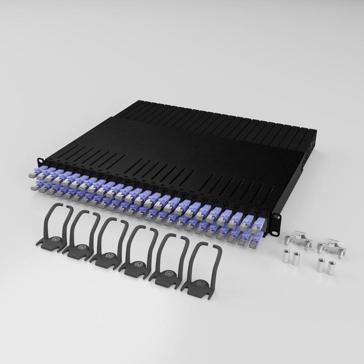 Actual product image PATCHBOX one / 8RU / Cat 6A, STP, 0.8 m, violet (STP, CAT6a, 0.80 m)