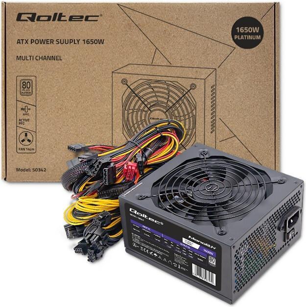 Produktbild Qoltec Wydajny Zasilacz ATX 1650W | 80 Plus Platinum (1650 W)