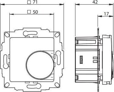 Immagine prodotto Eberle Controls Eberle UTE 1002-RAL9010-G-50 Termostato ambiente da incasso da 5 a 30°C