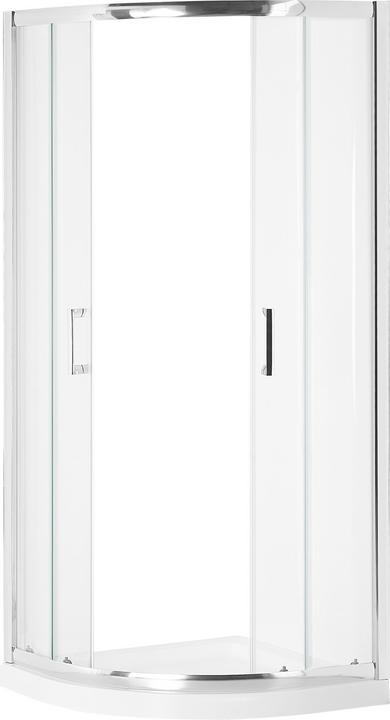 Produktbild Beliani Duschabtrennung aus Temperglas 80 x 80 x 185 cm silber JUKATAN (80 cm, 80 cm, 185 cm)