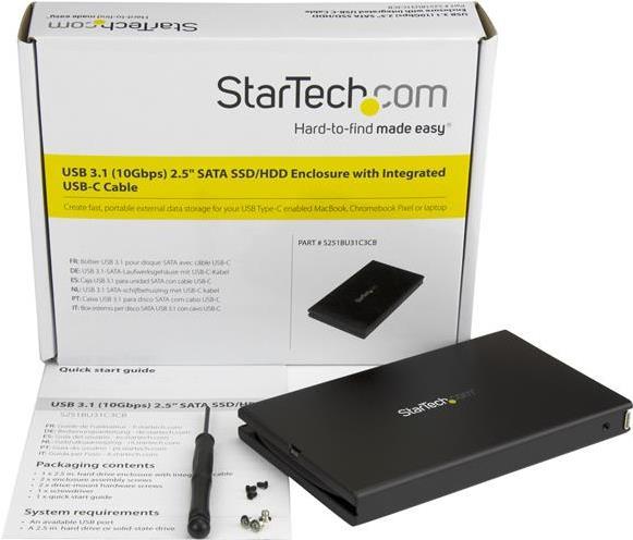 Produktbild StarTech 2.5 INSATA ENCLOSURE -USB-C (2.5")