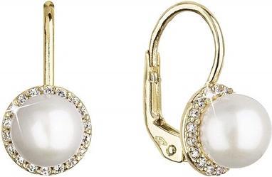 Produktbild Evolution Group Luxury yellow gold dangling earrings with real pearls 91P00020