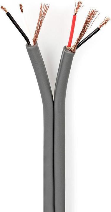 Produktbild Nedis Audio Kabel 2X 0.16 mm² Kupfer 100.0 m rund PVC Dunkelgrau Rolle (100 m)
