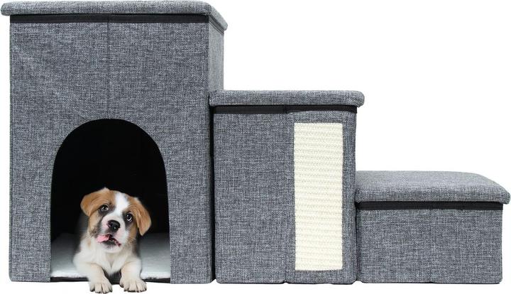 Image du produit Intirilife Faltbare Hundetreppe mit Stauraum (Chien, Chat, Pliable)