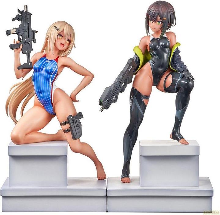 Actual product image Ensoutoys Arms Note Statue 1/7 Swim Team Bucho-chan and Kohai-chan 22 cm