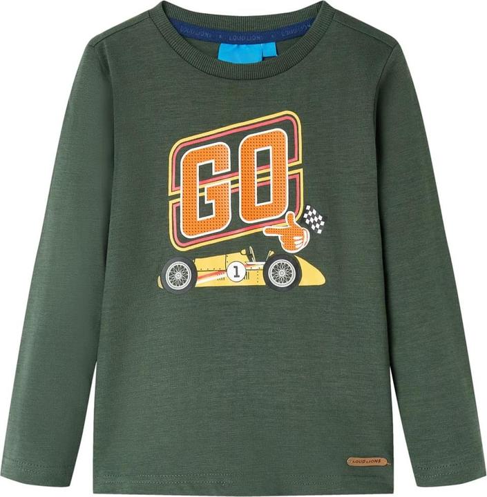 Produktbild VidaXL Kinder-Langarmshirt Dunkelgrün 128,Material: 100 (128)