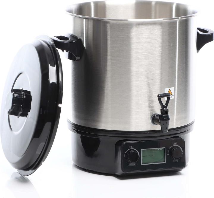 Immagine prodotto Wiltec Pentola per bollire in acciaio inox 27L 2000W display timer pentola per vin brulè (27 l)
