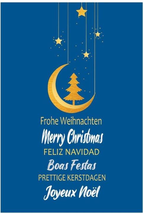 Produktbild ABC Weihnachtskarte Frohe Weihnachten Mehrsprachig (1 Stk.)