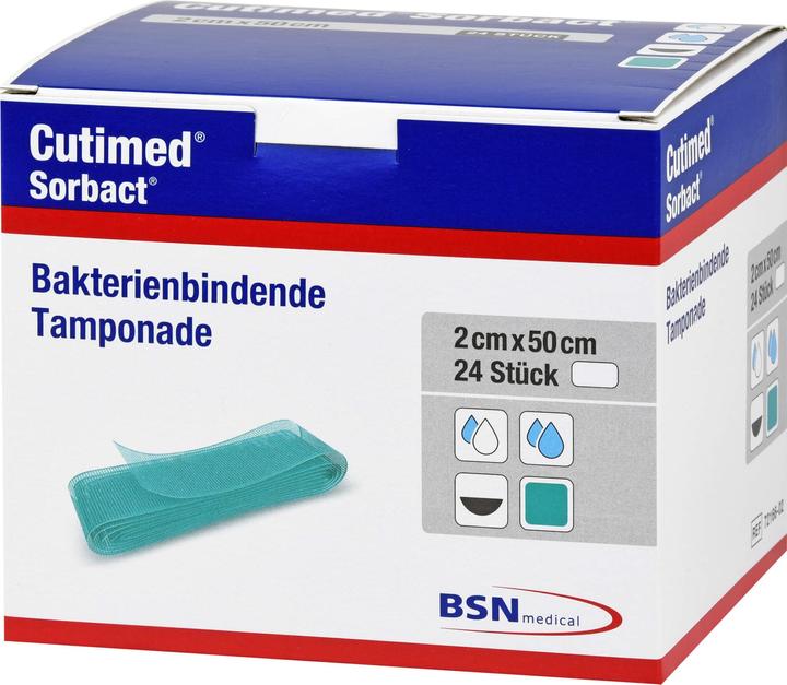 Actual product image BSN Cutimed Sorbact tamponades 2x50cm, 24 pcs TPO