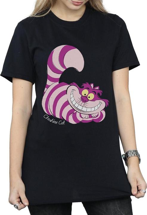 Actual product image Alice In Wonderland Womens/Ladies Cheshire Cat Boyfriend T-Shirt (M)