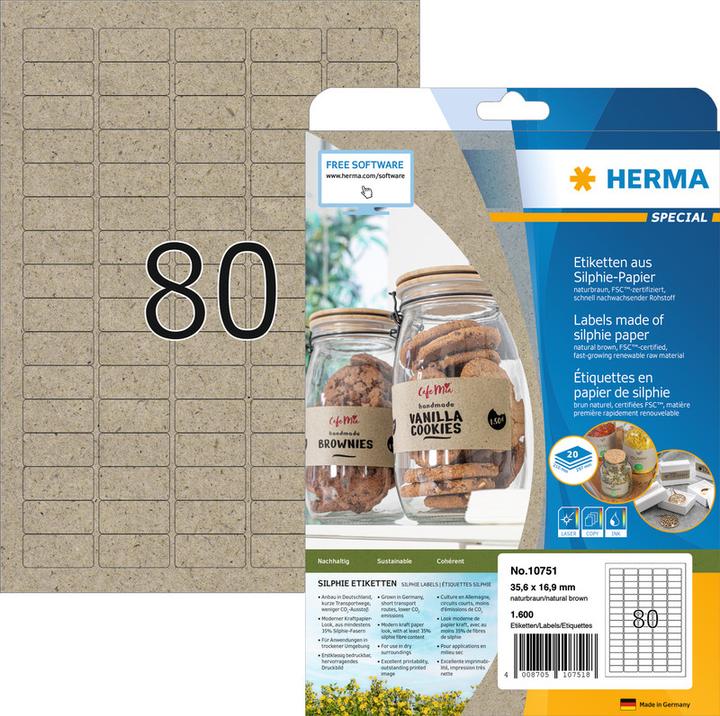 Produktbild HERMA Graspapier Etiketten A4