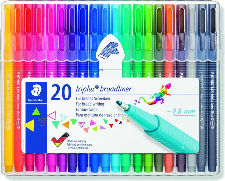 Immagine prodotto Staedtler 338 Broadliner triplus SB20 (Multicolore, 20 x)