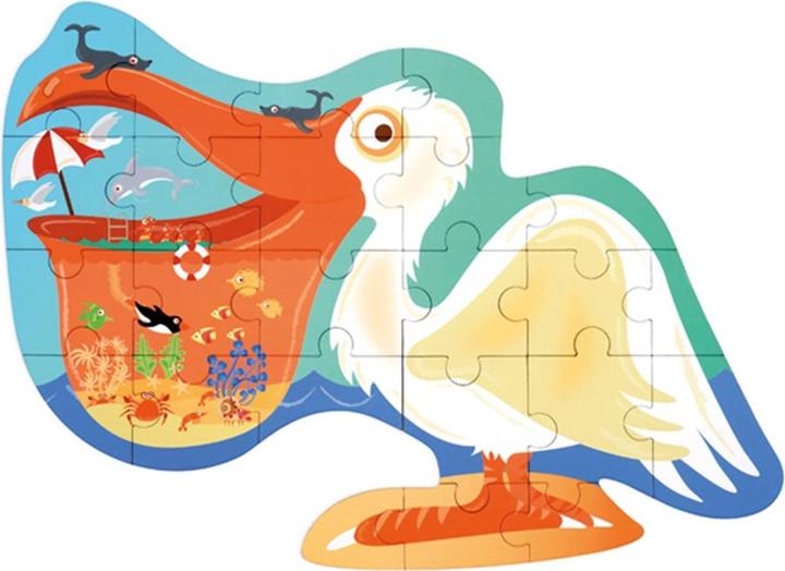 Actual product image Scratch Shape Puzzle Pelican 24 pieces (24 pieces)