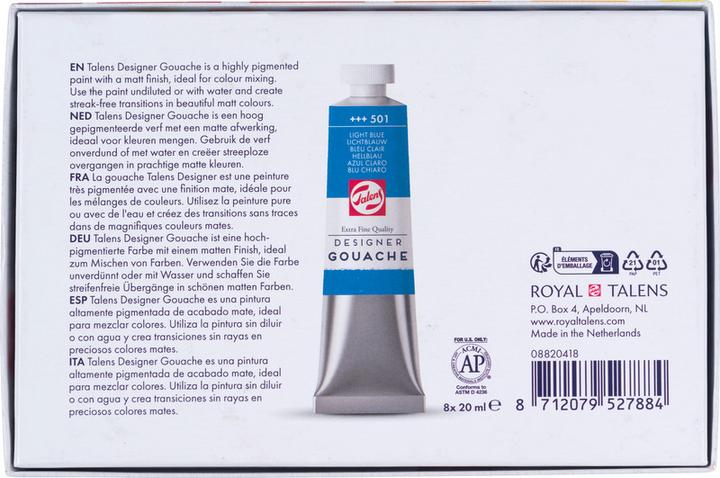 Produktbild Talens Gouache Tuben extra fine (Mehrfarbig, 20 ml)