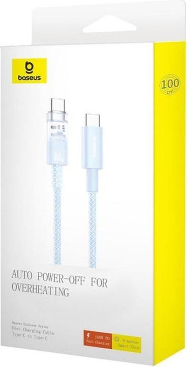 Immagine prodotto Baseus Cable cabel Type C to Type C PD 6A 100W Explorer P10319703311-00 / CB000043 1 m blue (1 m, 100 W)