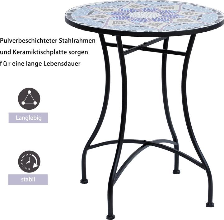 Image du produit Outsunny Table mosaïque ronde (60 cm)