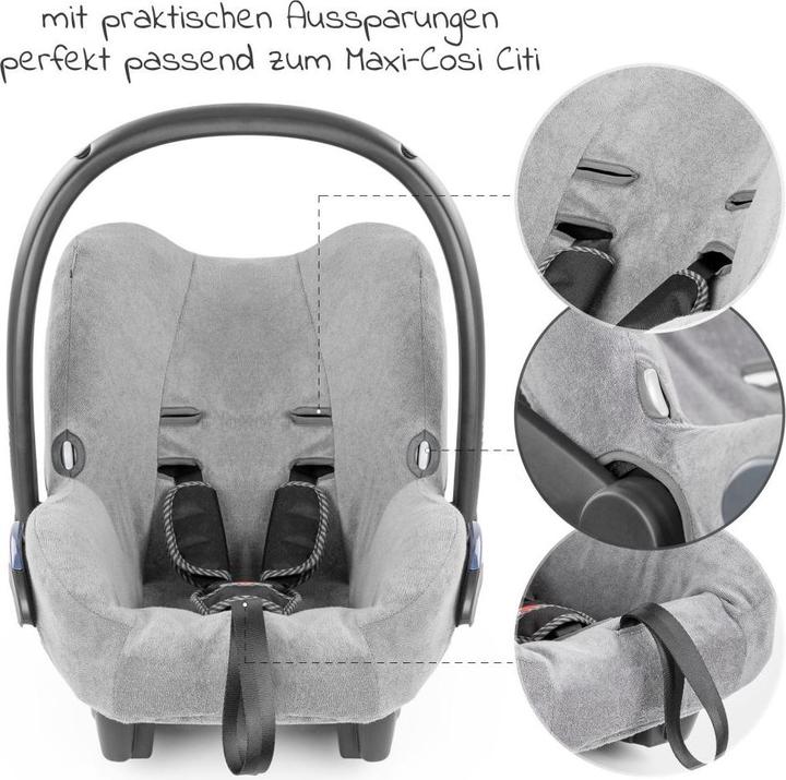 Produktbild Zamboo Sommerbezüge & Sitzeinlagen Sommerbezug für Babyschale Maxi-Cosi Citi - Grau