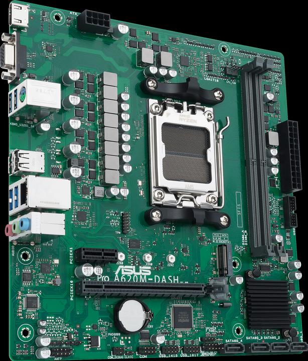 Actual product image ASUS MB PRO A620M-DASH-CSM (AMD,AM5,DDR5,mATX) (AM5, AMD A620, mATX)