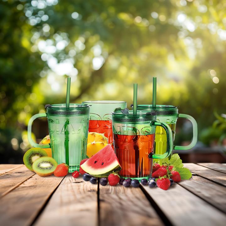 Image du produit Relaxdays 4x jarres-paille (0.45 l, 4 x)