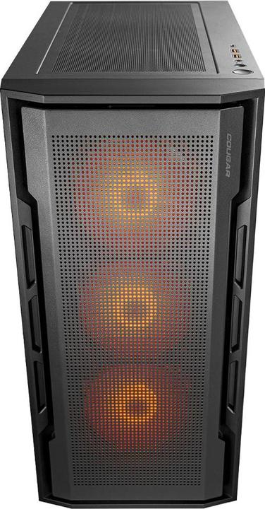 Immagine prodotto Cougar Uniface RGB Black | Caso PC | Mid Tower / Pannello frontale in mesh / Ventole ARGB / Pannello (ATX, SSI CEB, Mini-ITX, mATX)