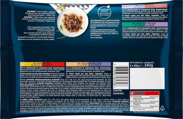 Produktbild Gourmet Perle Dütto di Carne (Adult, 4 Stk., 85 g)