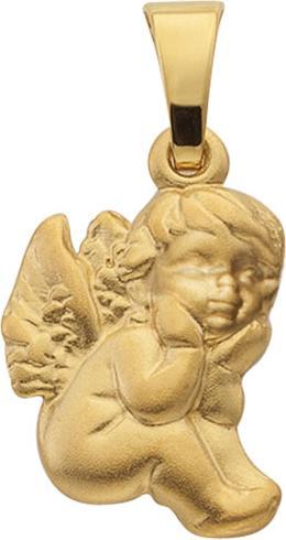 Muau Pendant guardian angel yellow gold 750, 18x10mm (750/18K Gelbgold)