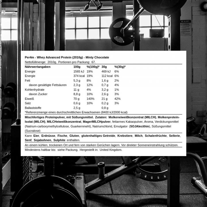 Image du produit Per4m Protéine Whey avancée (Minty Chocolate, 1 pcs, 2010 g)