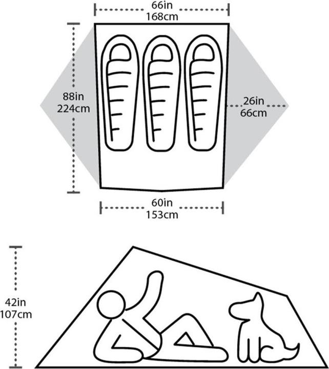 Image du produit Big Agnes Tiger Wall 3 Platinum (Tente igloo, 1.23 kg, 3 personnes)