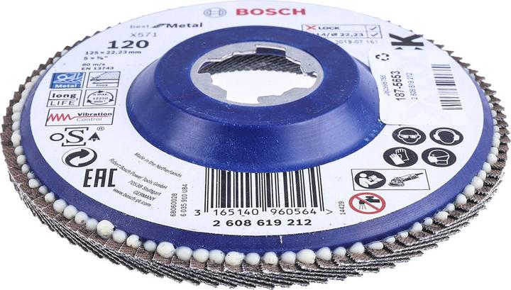 Actual product image Bosch Professional Zubehör PRO X571 X-Lock flap disc, 125 mm, G120 (120)