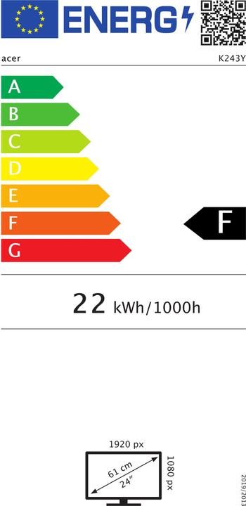Energie-Label Acer K243Y (1920 x 1080 Pixel, 24")
