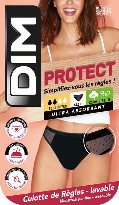 Produktbild DIM Slip Lace Medium schwarz mit Meshdetail (S)