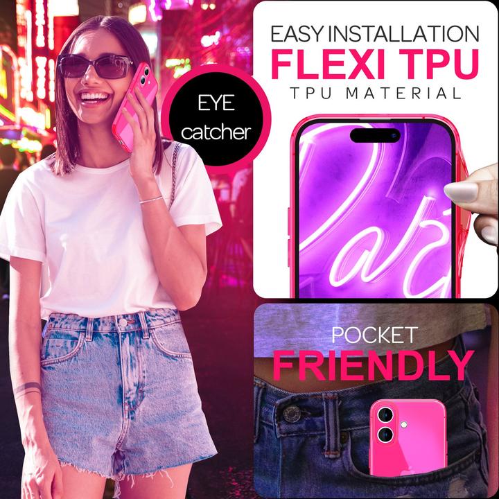 Produktbild Nalia Klar Transparente Neon Silikon Hülle (Apple iPhone 16 Plus)