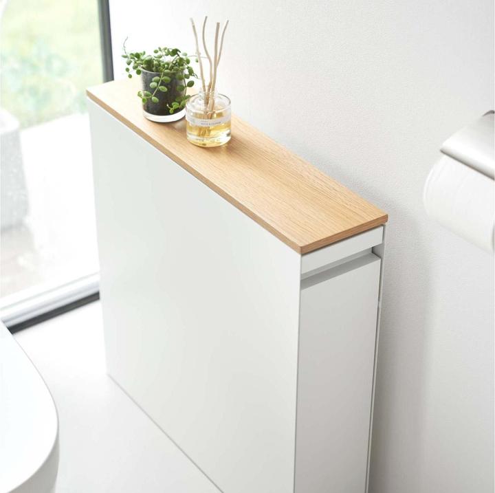 Productafbeelding Yamazaki Uittrekplank met houten plank TOWER (14 x 56 x 55 cm)