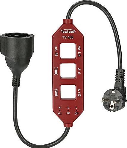 Actual product image Testboy Current measuring adapter TV 435 Load current/differential/leakage current measurement (CAT III 300V)