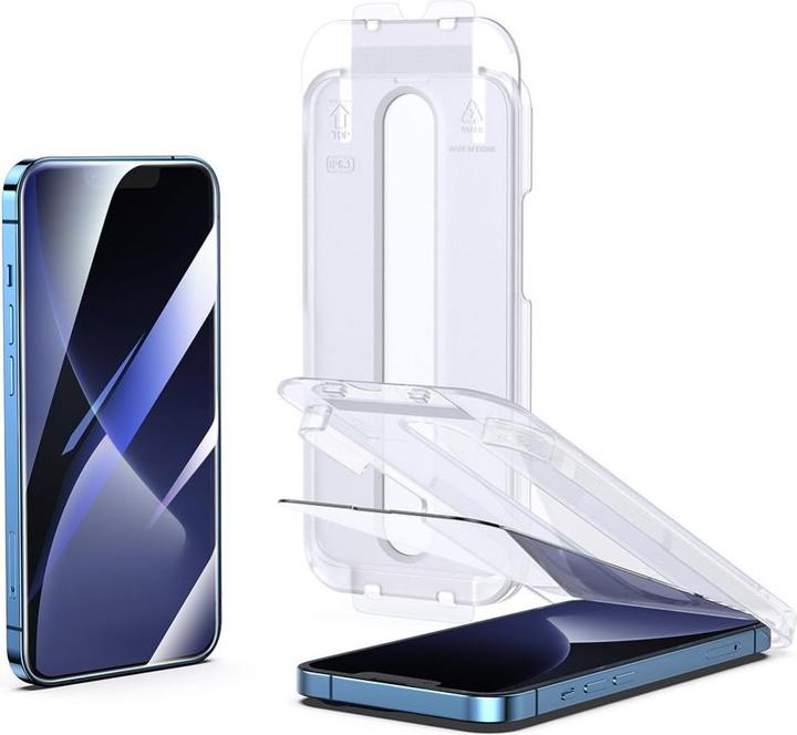 Actual product image Joyroom Easy Fit Full Screen tempered glass with mounting rack for iPhone 14 Pro Max (6.7 ") (J (1 Piece, Apple iPhone 14 Pro Max)