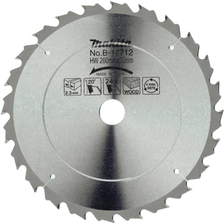 Actual product image Makita Pjovimo diskas medienai 260x30mm 24Z