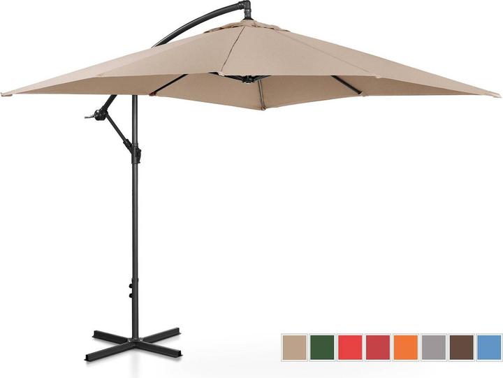Produktbild Uniprodo Ampelschirm Sonnenschirm Pendelschirm viereckig 250 x 250 cm neigbar UPF 50+ (2.49 m)